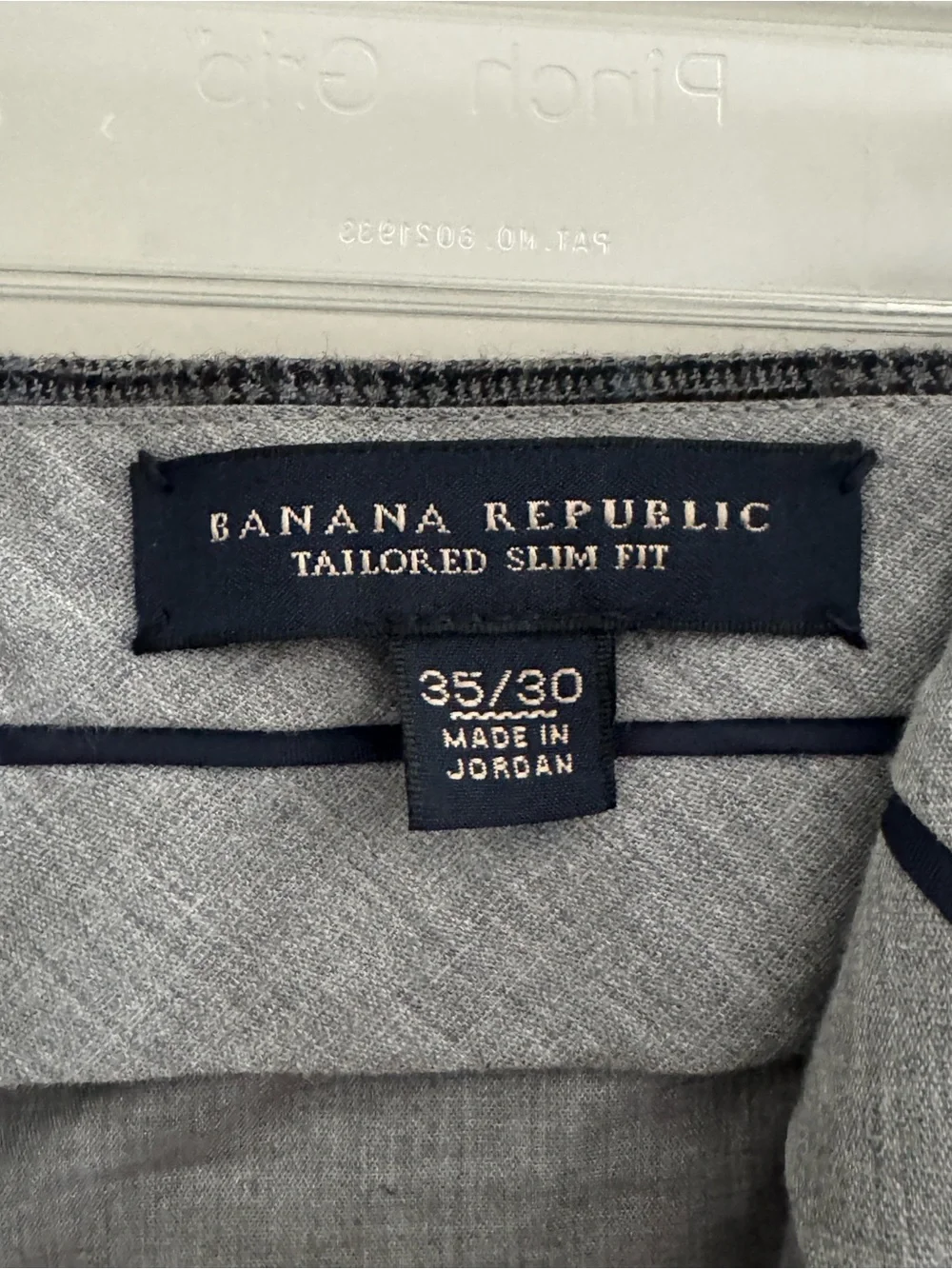 Banana Republic Wool Gray Plaid Men’s Dress Pants